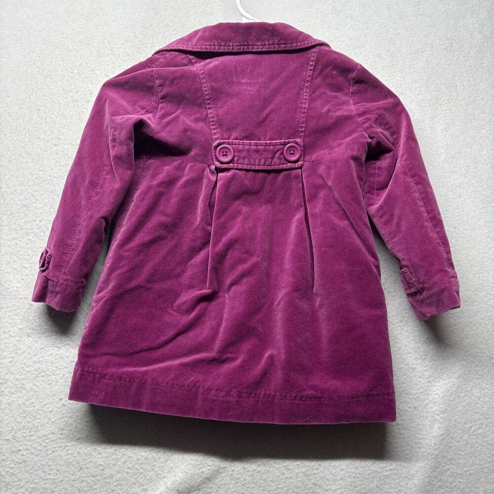 Mini Boden Girl's Purple Velvet Jacket Size 2-3Y Floral Lining - Picture 5 of 5